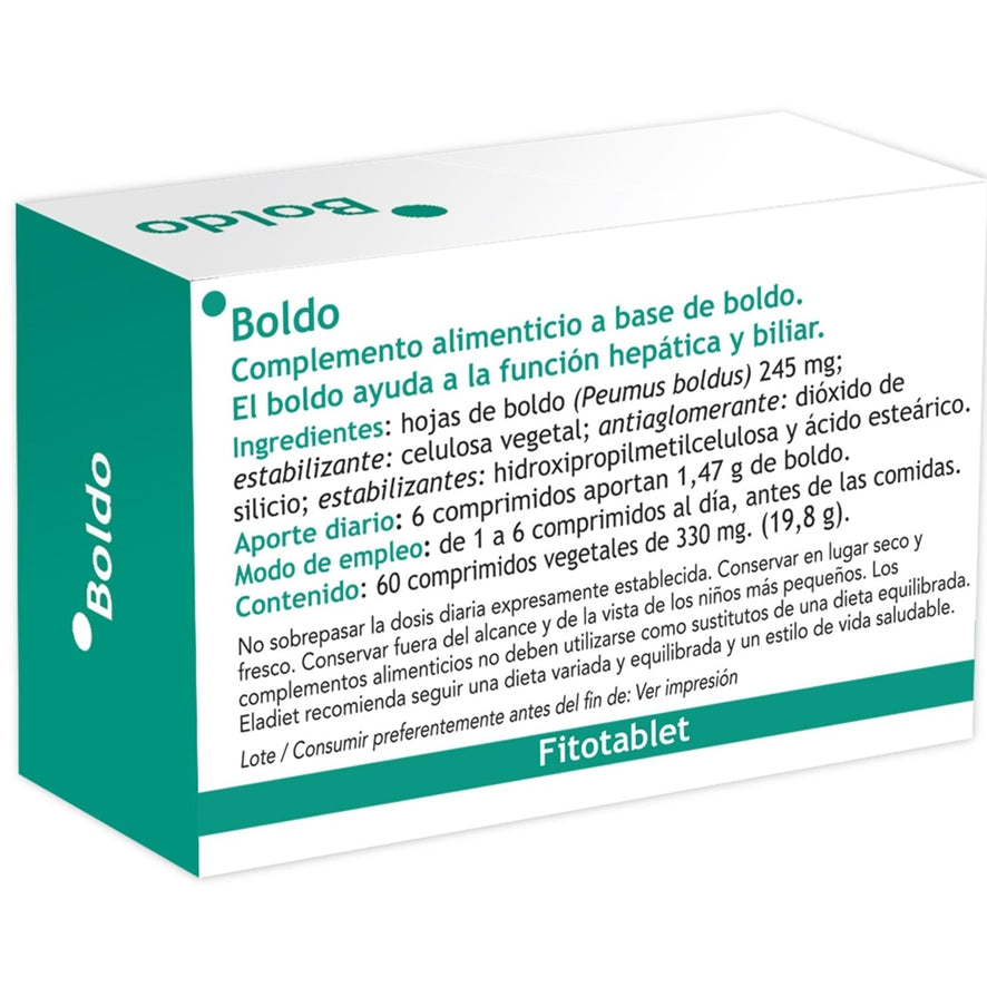 Boldo Fitotablet 60 Comprimidos | Eladiet - Dietetica Ferrer