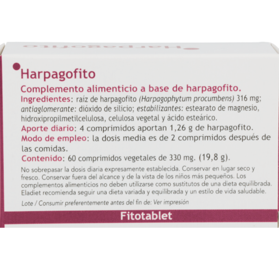 Harpagofito Fitotablet 60 Comprimidos | Eladiet - Dietetica Ferrer
