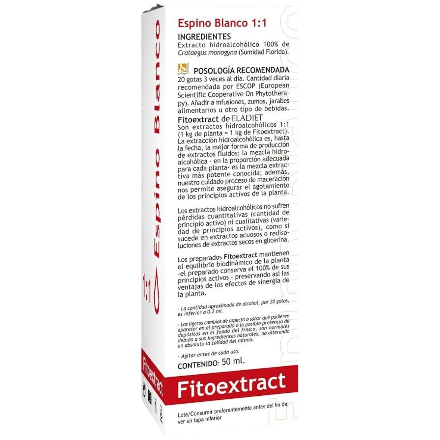 Espino Blanco Fitoextract 50 ml | Eladiet - Dietetica Ferrer