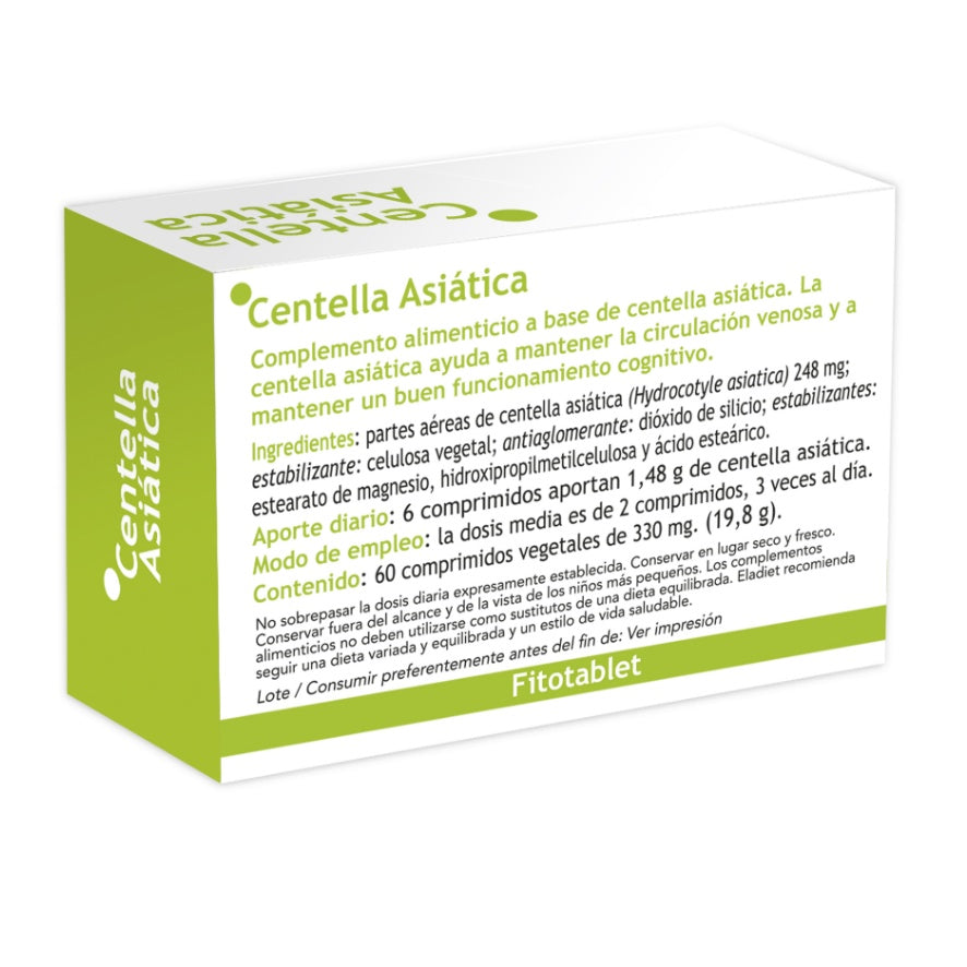 Centella Asiatica Fitotablet 60 Comprimidos | Eladiet - Dietetica Ferrer