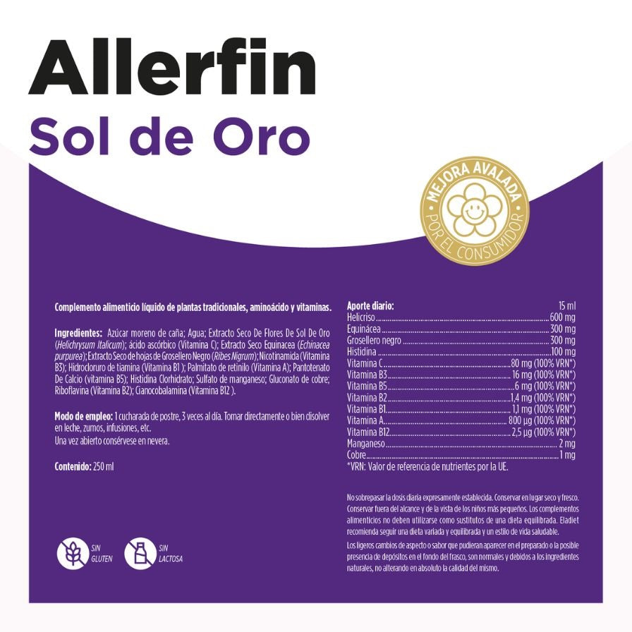 Sol de Oro Jarabe 250 ml | Eladiet