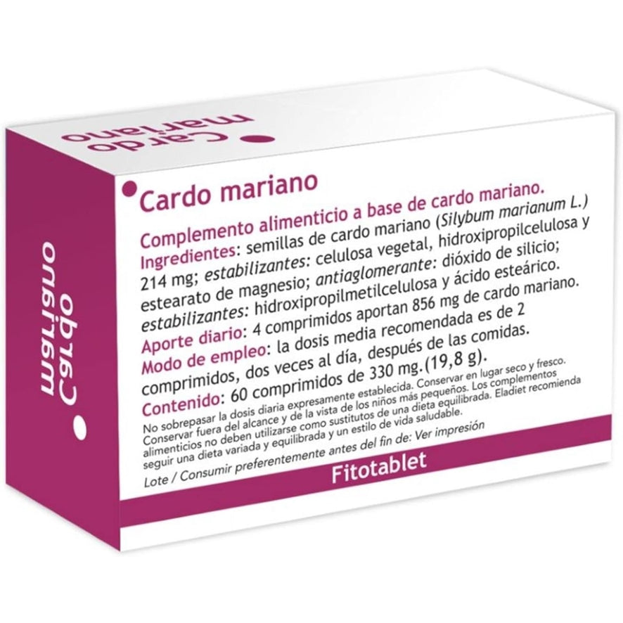 Cardo Mariano Fitotablet 60 Comprimidos | Eladiet - Dietetica Ferrer