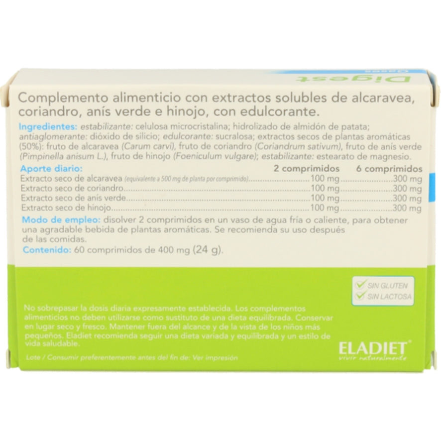 Digest Gases 60 Comprimidos | Eladiet - Dietetica Ferrer