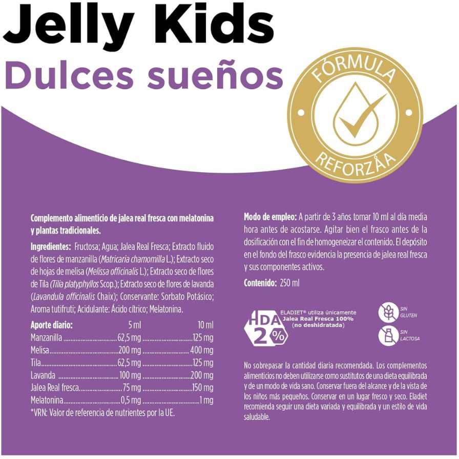 Jelly Kids Dulces Sueños Jarabe 250 ml | Eladiet - Dietetica Ferrer