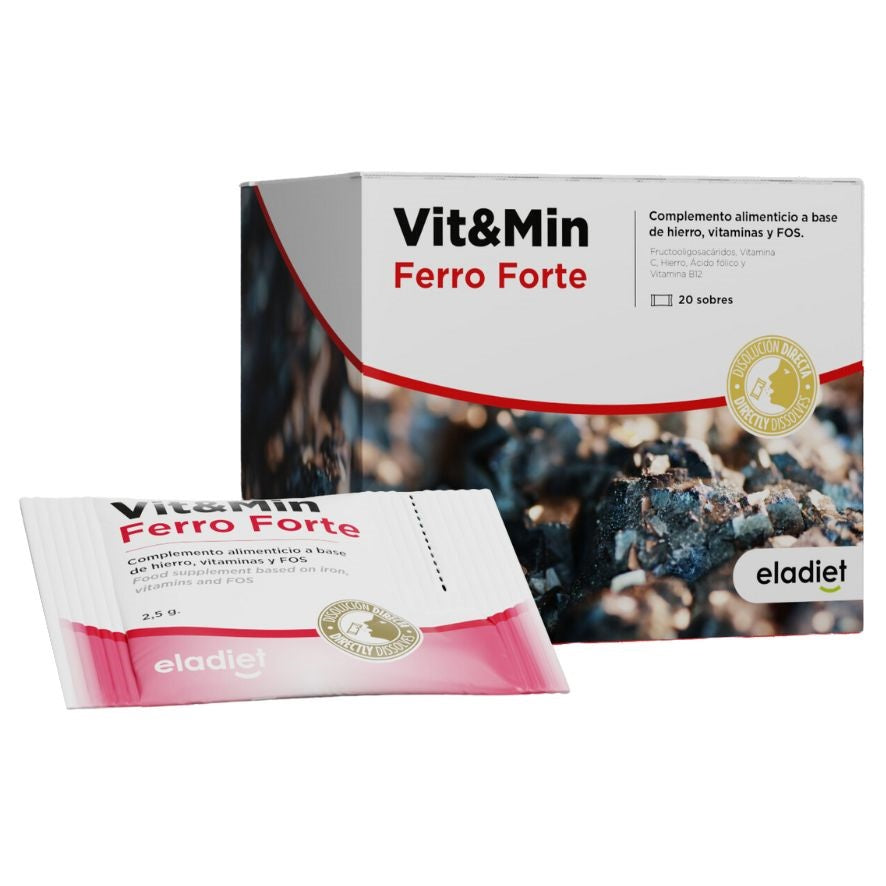 Vit&Min Ferro Forte 20 Sobres | Eladiet - Dietetica Ferrer