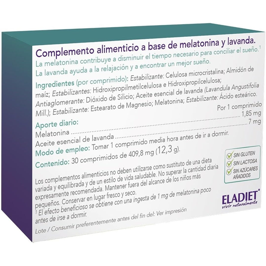 Melatonina de libertação prolongada 30 comprimidos | Eladiet