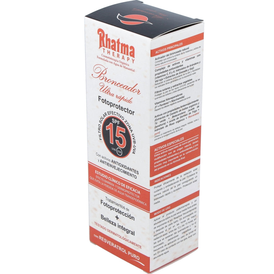 Bronceador Ultra Rapido Spf15 100 ml | Rhatma