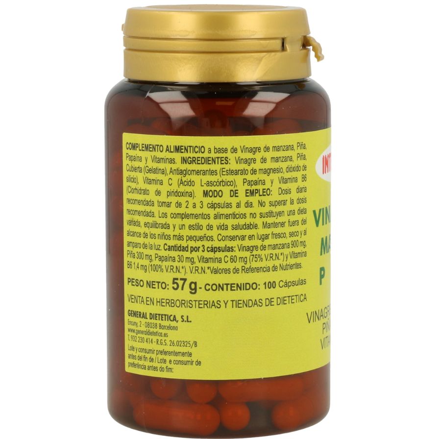 Vinagre de Manzana Plus 100 Capsulas | Integralia - Dietetica Ferrer
