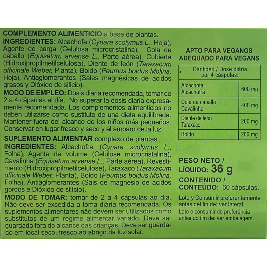 Alcachofa Plus 60 Capsulas | Integralia