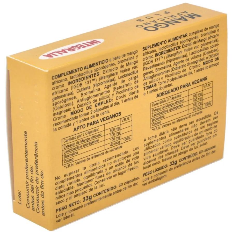Mango Africano Plus 60 Capsulas | Integralia