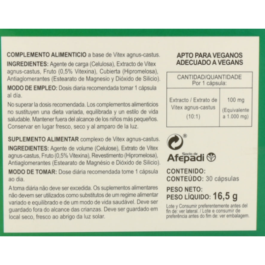 Vitex Agnus Castus 30 Cápsulas | Integralia - Dietetica Ferrer