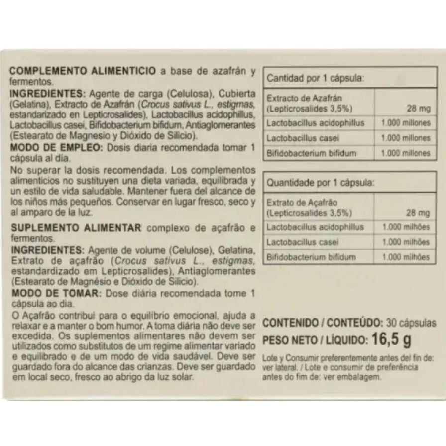 Azafrán Plus 30 Cápsulas | Integralia - Dietetica Ferrer