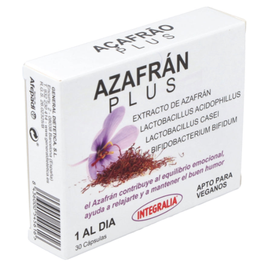Azafrán Plus 30 Cápsulas | Integralia - Dietetica Ferrer