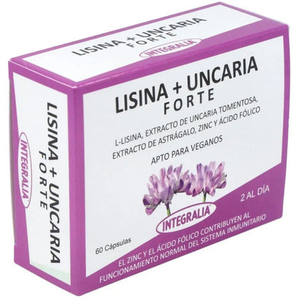 Lisina Uncaria Forte 60 Cápsulas | Integralia - Dietetica Ferrer