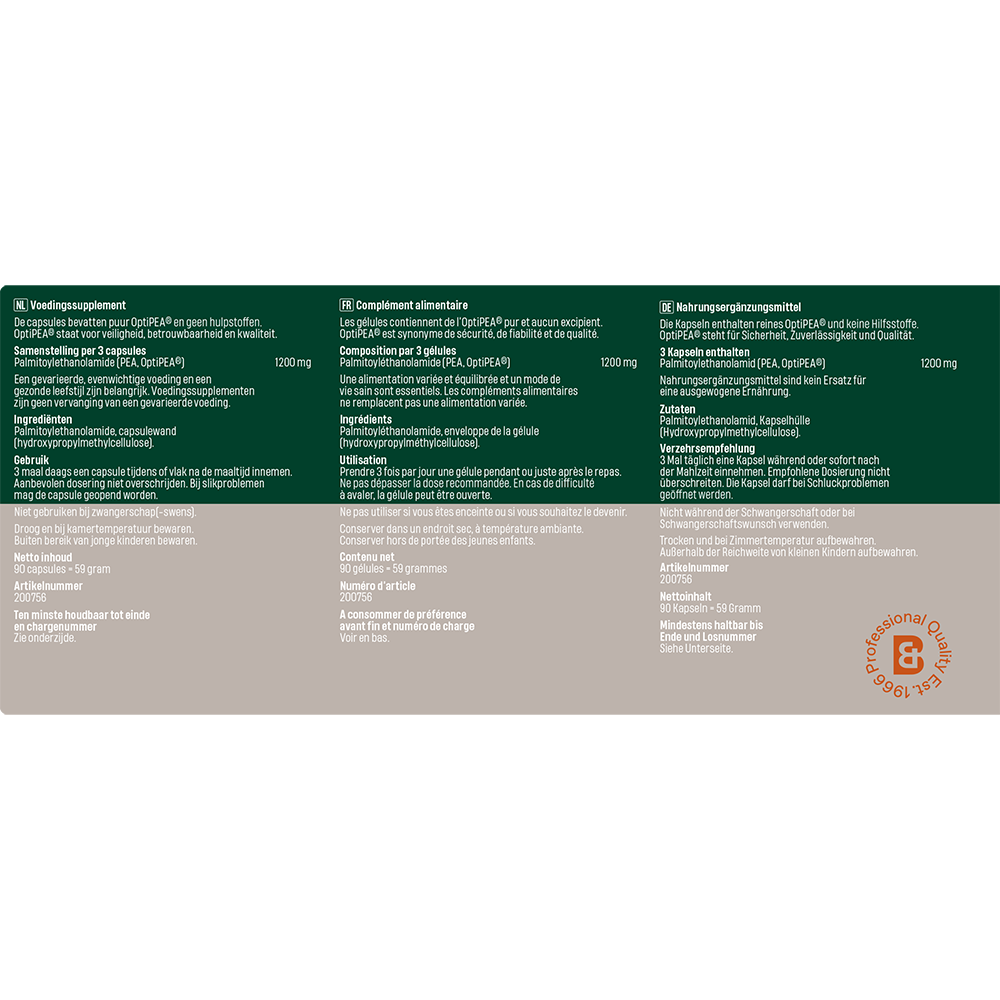 PEA 400mg 90 Cápsulas | Bônus