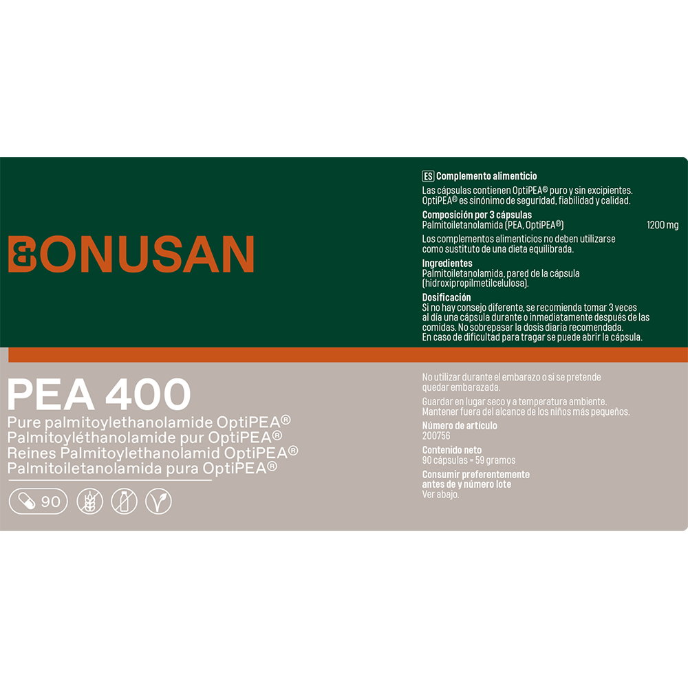 PEA 400mg 90 Cápsulas | Bônus