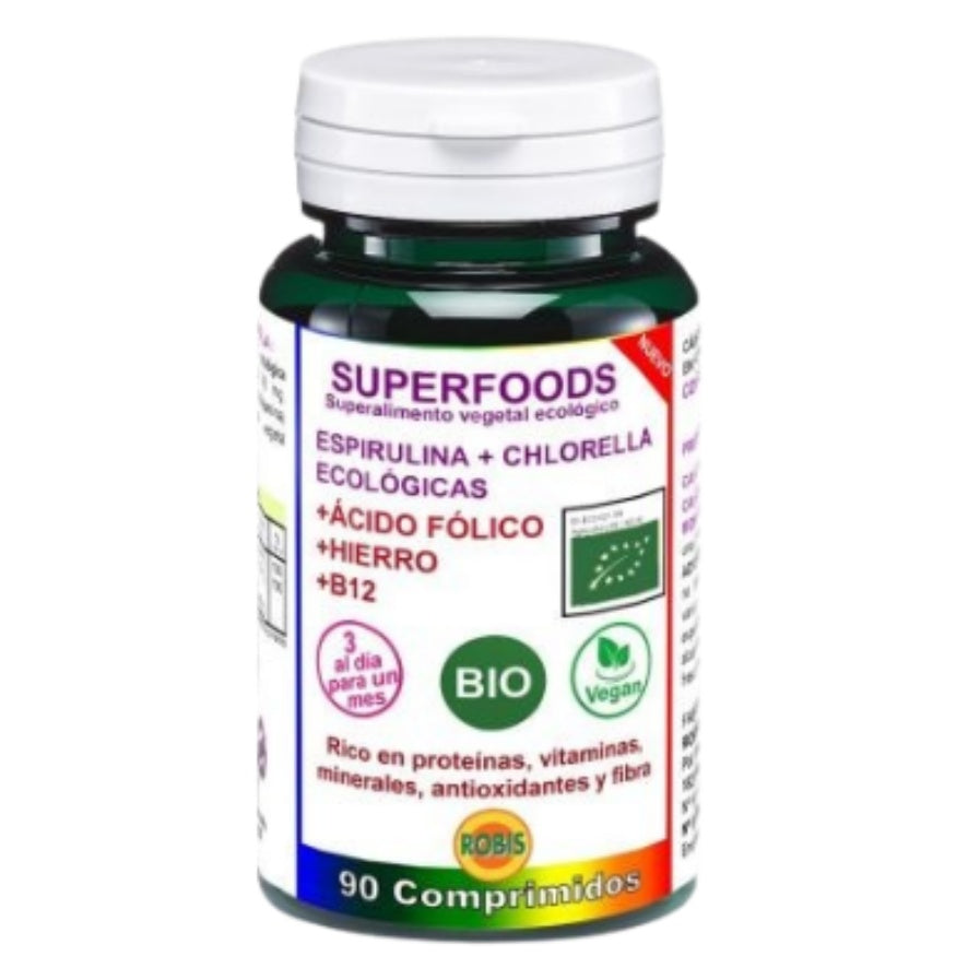 Spirulina com Chlorella Bio 90 Comprimidos | Robis