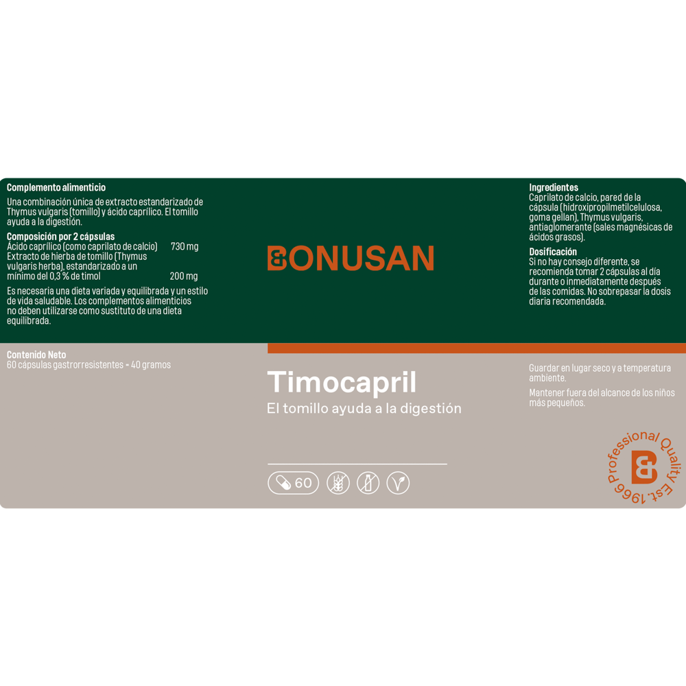 Timocapril 60 capsulas | Bonusan - Dietetica Ferrer