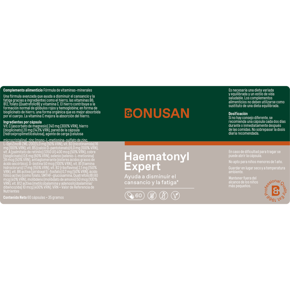 Haematonyl Expert 60 Cápsulas | Bonusan