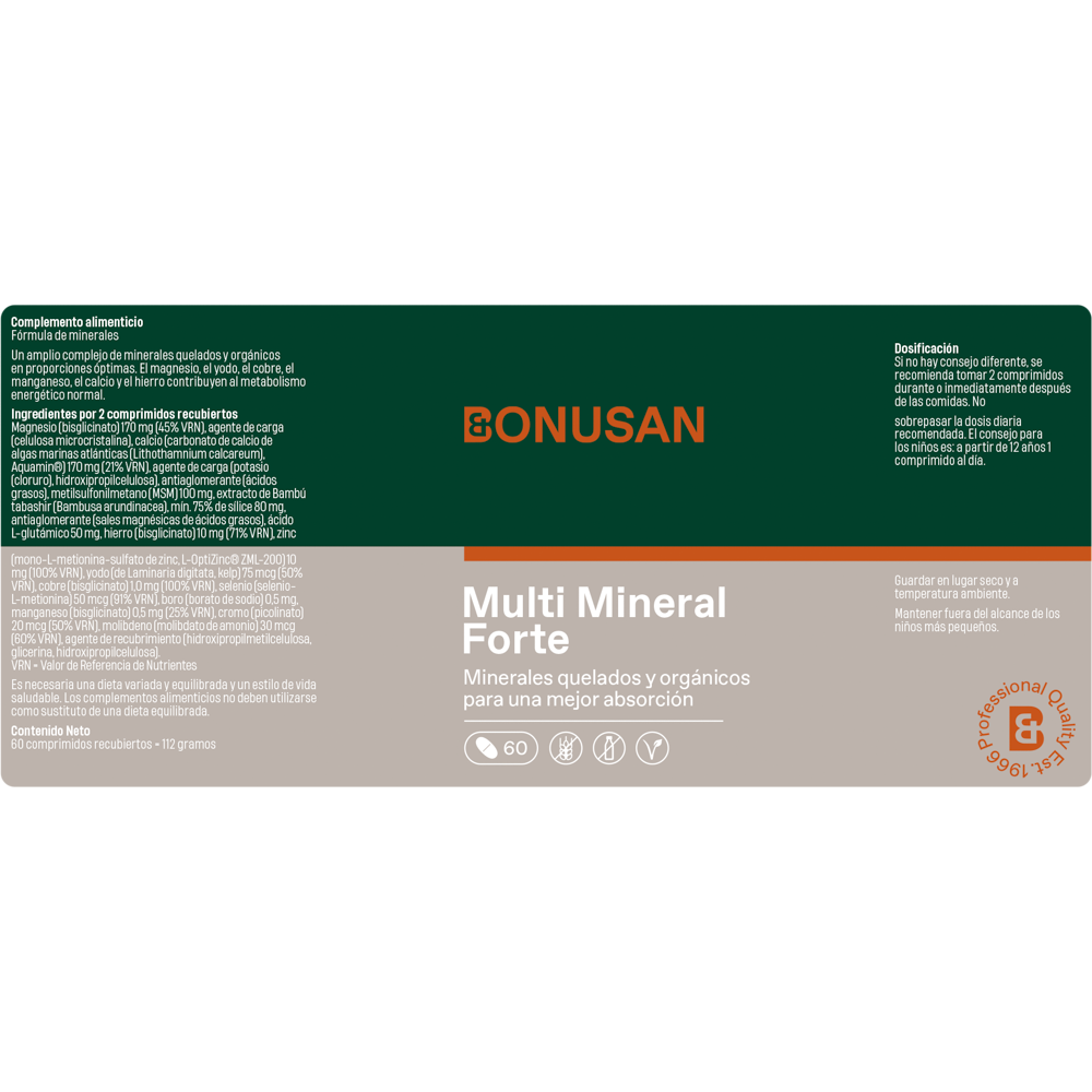 Multimineral Forte 60 Comprimidos | Bonusan