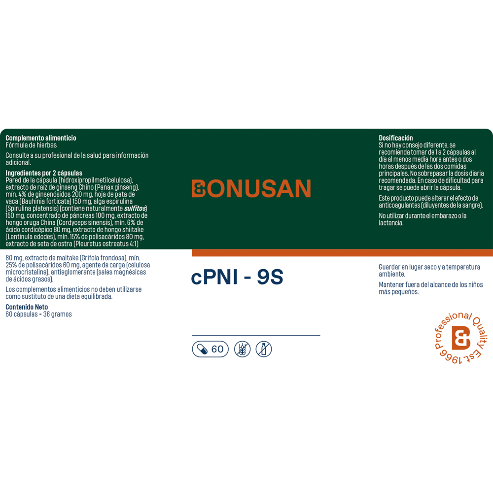 CPNI 9S 60 Cápsulas | Bonusan - Dietetica Ferrer