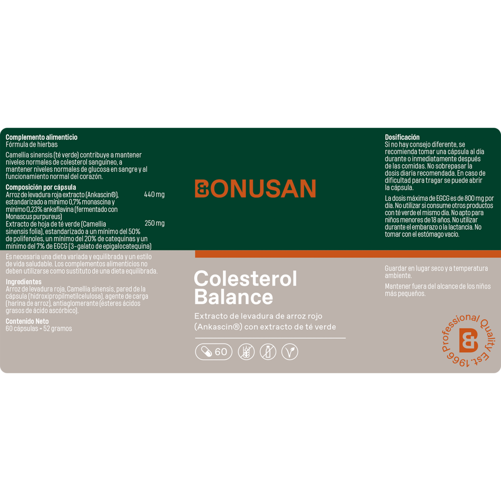 Colesterol Balance 60 Capsulas | Bonusan - Dietetica Ferrer