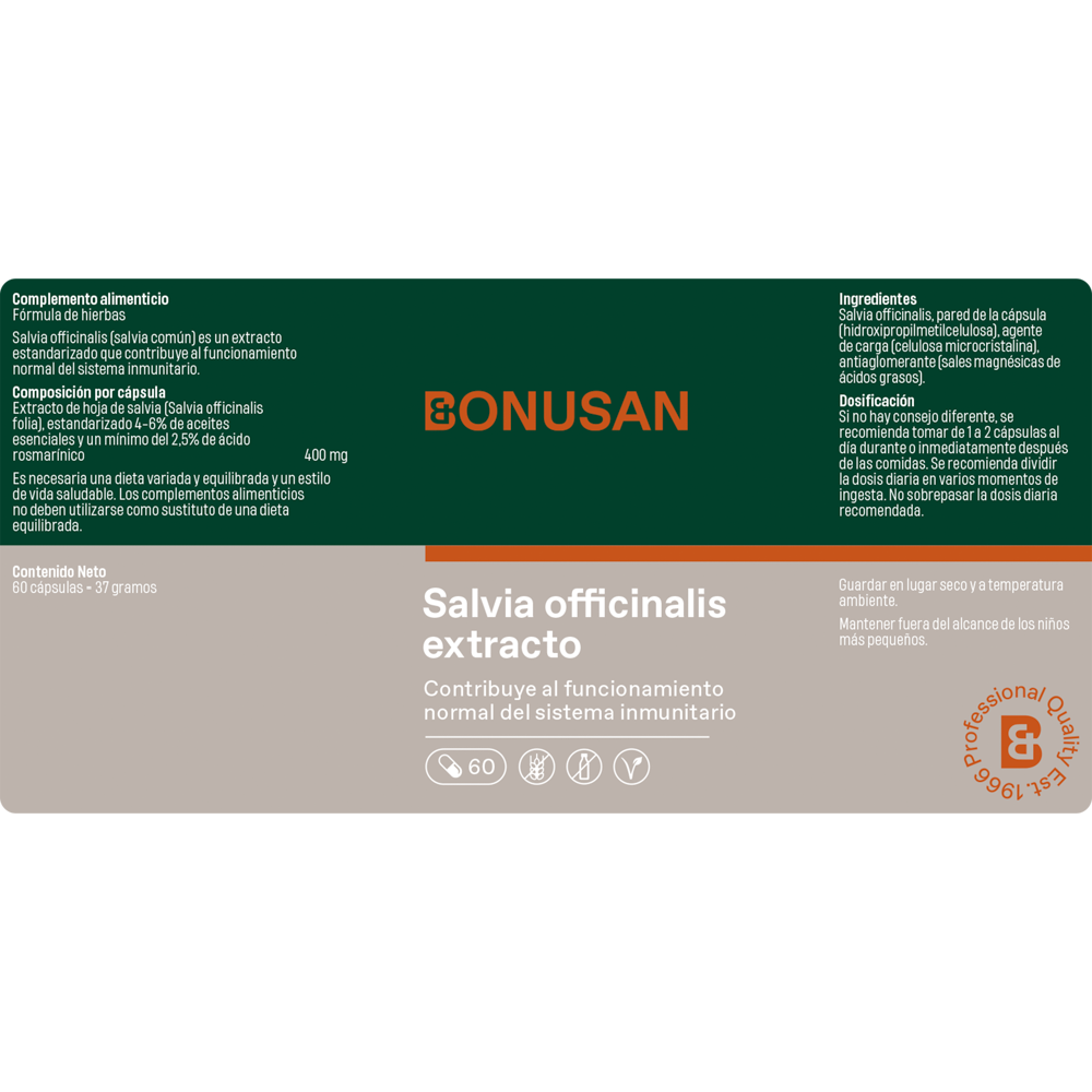 Extrato de Salvia Officinalis 60 Cápsulas | Bônus