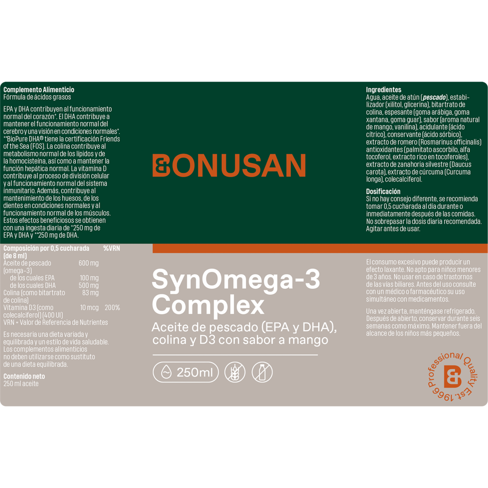 SynOmega 3 250 ml | Bonusan - Dietetica Ferrer