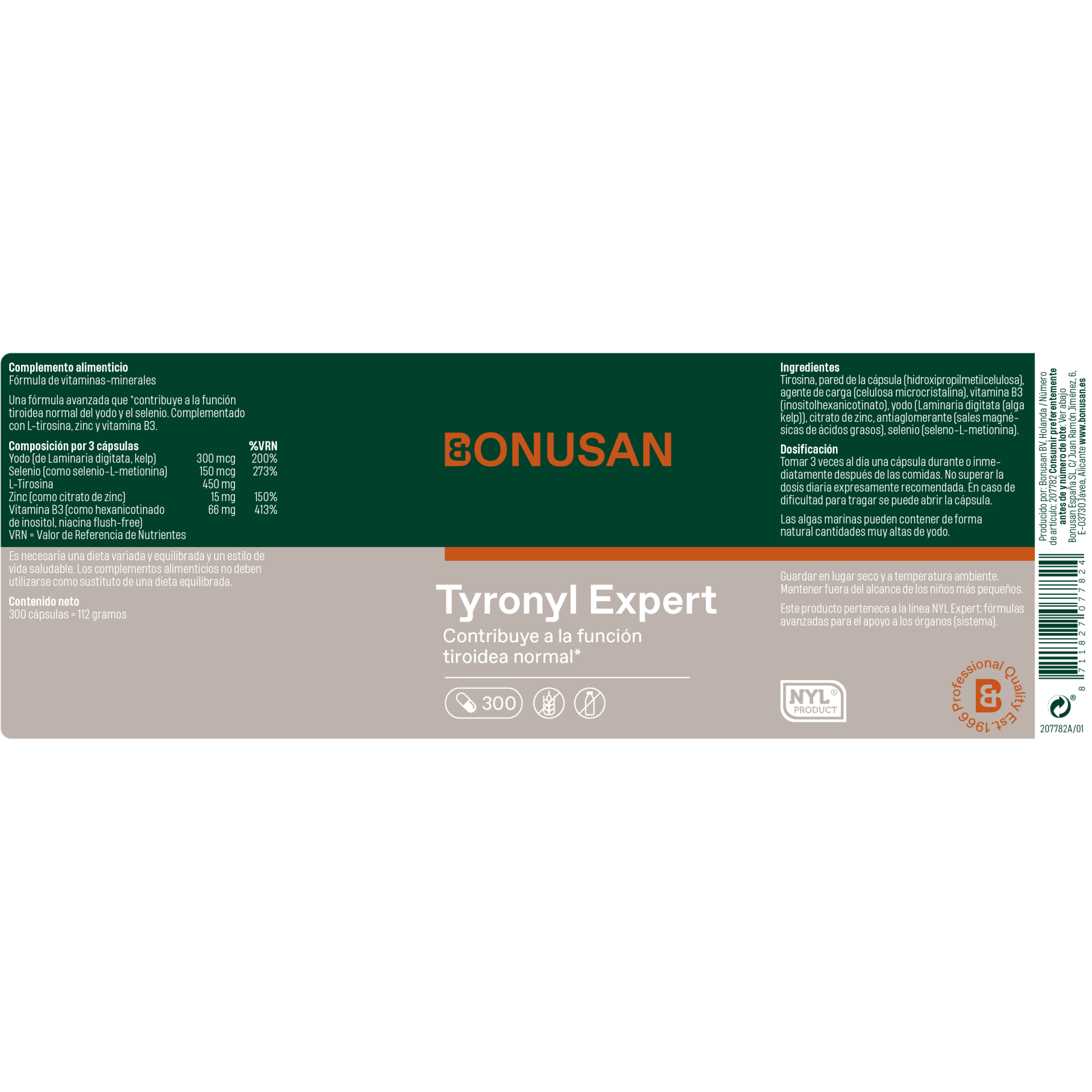 Tyronyl 90 Capsulas | Bonusan - Dietetica Ferrer