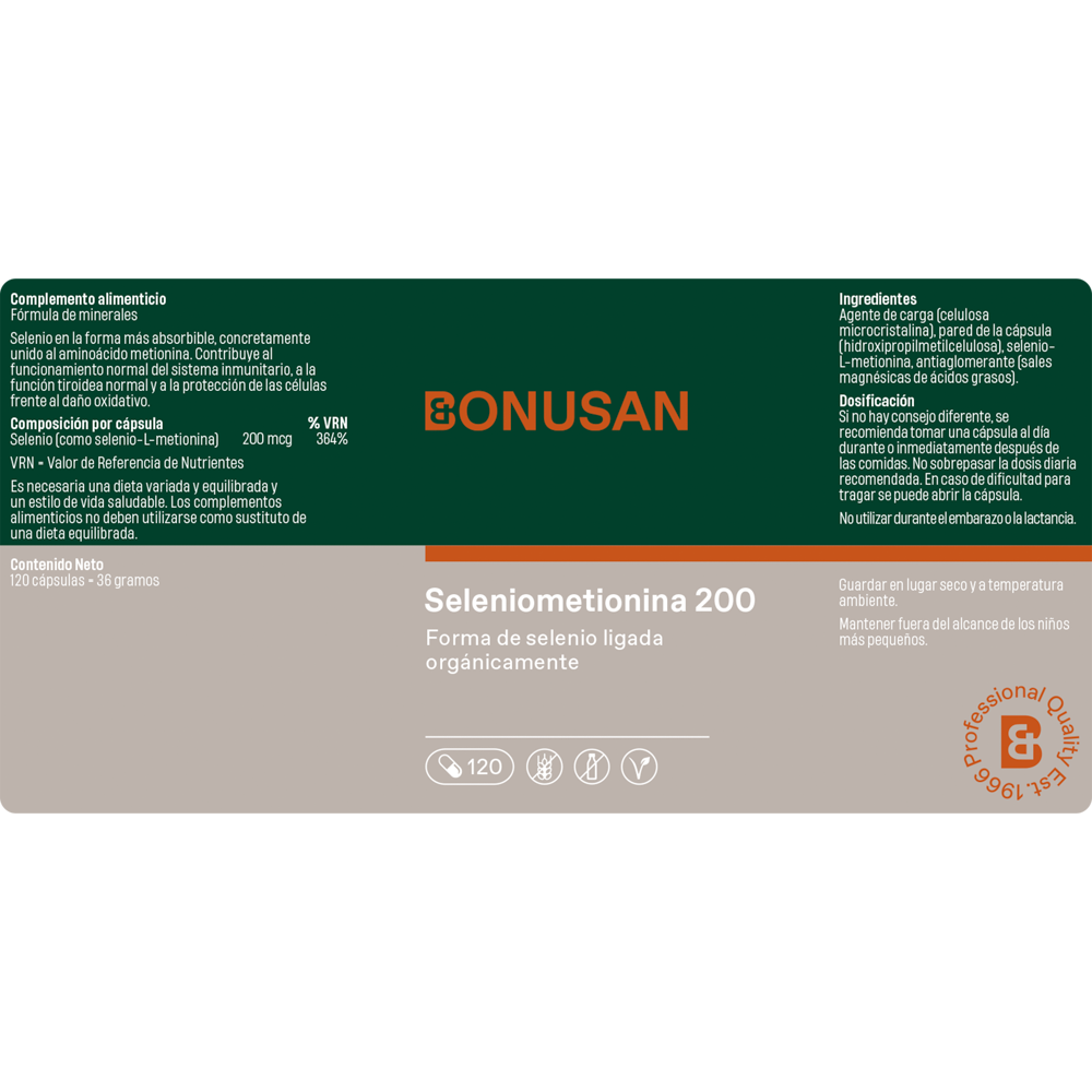 Selenometionina 200 mcg 120 Cápsulas | Bônus