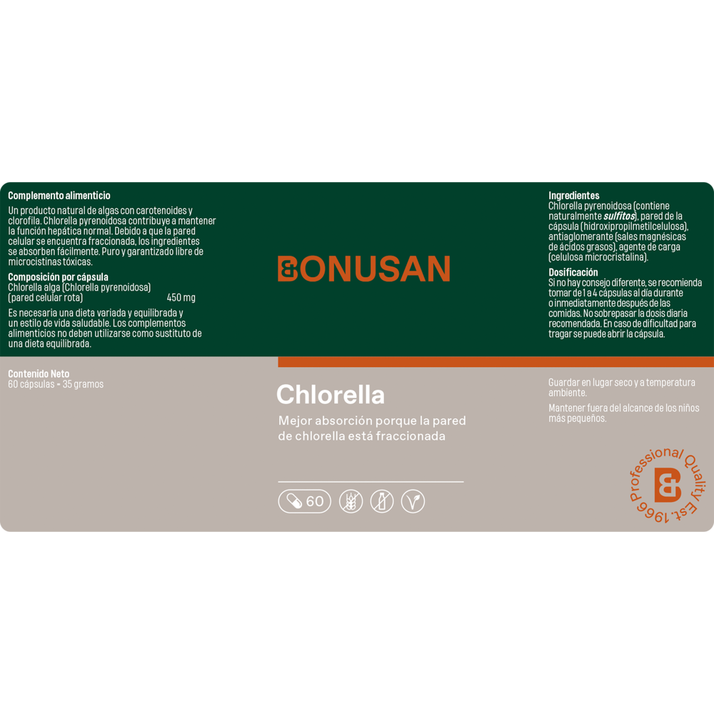 Chlorella 60 Capsulas | Bonusan - Dietetica Ferrer