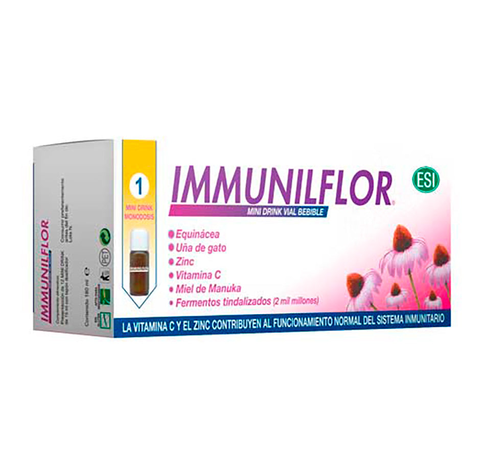 Immunilflor Mini Drink 12 Viales | Esi - Dietetica Ferrer