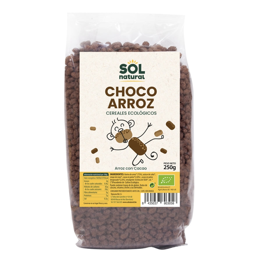 Cereales Choco Arroz Bio 250 gr | Sol Natural - Dietetica Ferrer