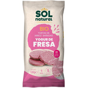 Tortas de Arroz Bañadas Con Yogur de Fresa Bio 6 Unidades | Sol Natural - Dietetica Ferrer