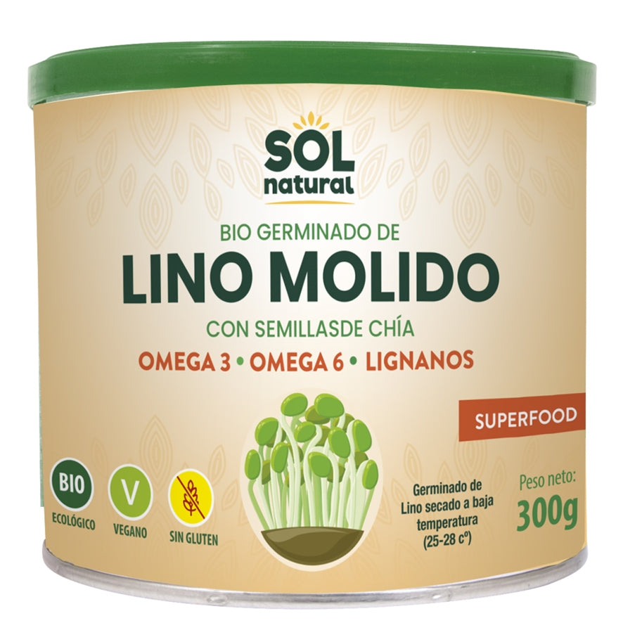 Germinado de Lino Molido Con Chia Bio 300 gr | Sol Natural