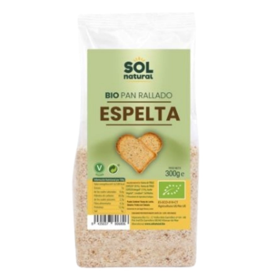 Pan Rallado de Espelta Bio 300 gr | Sol Natural - Dietetica Ferrer