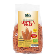 Penne Lenteja Roja Con Lino Bio 250 gr | Sol Natural - Dietetica Ferrer