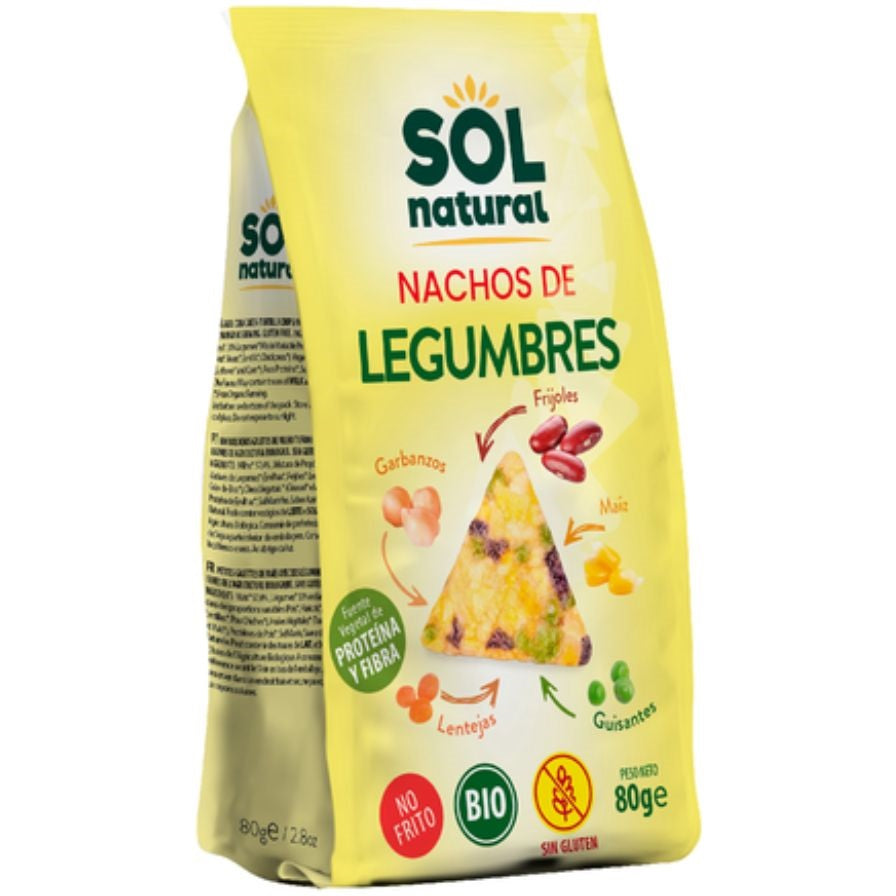 Nachos Com Legumes Bio 80 gr | sol natural