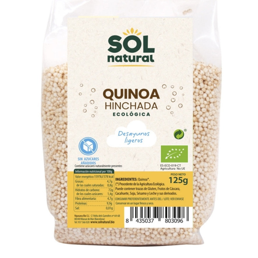 Quinoa Hinchada Bio 125 gr | Sol Natural - Dietetica Ferrer