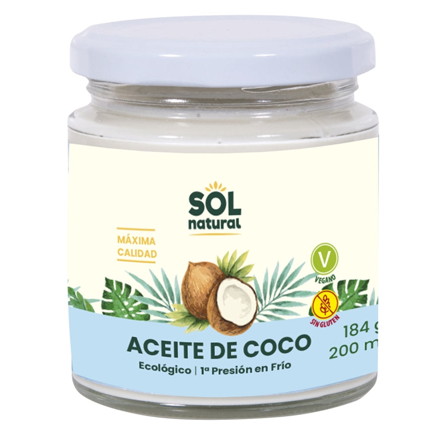 Aceite de Coco Virgen Extra Bio | Sol Natural - Dietetica Ferrer