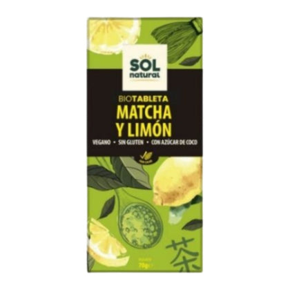 Chocolate Matcha y Limon 70 gr | Sol Natural - Dietetica Ferrer