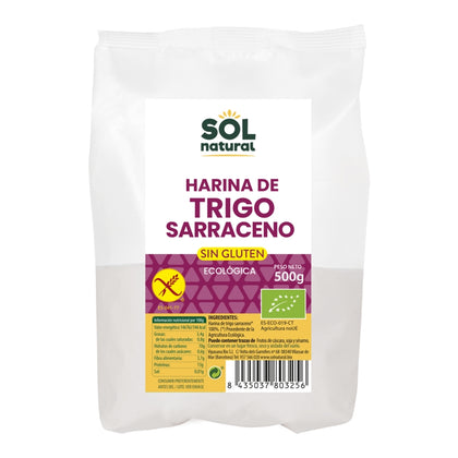 Harina de Trigo Sarraceno sin Gluten Bio 500 gr | Sol Natural - Dietetica Ferrer