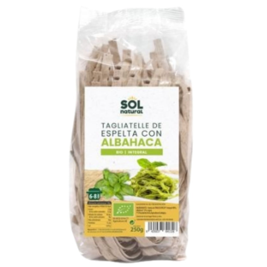 Tagliatelle de Espelta Con Albahaca 250 gr | Sol Natural - Dietetica Ferrer