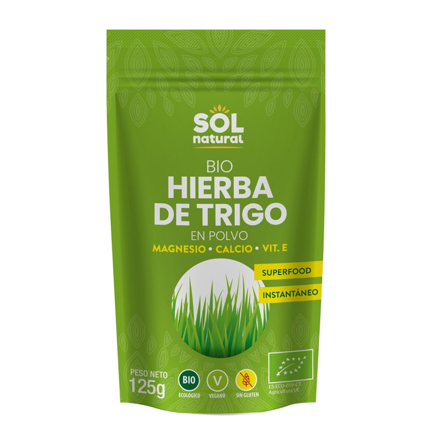 Hierba de Trigo en Polvo Bio 125 gr | Sol Natural - Dietetica Ferrer