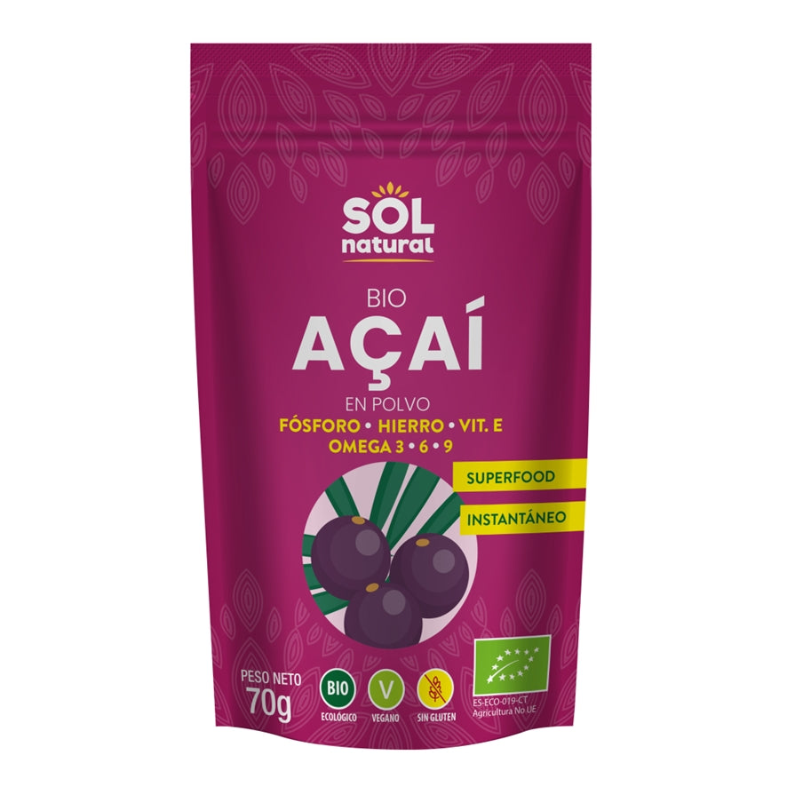 Açai en Polvo Bio 70 gr | Sol Natural - Dietetica Ferrer