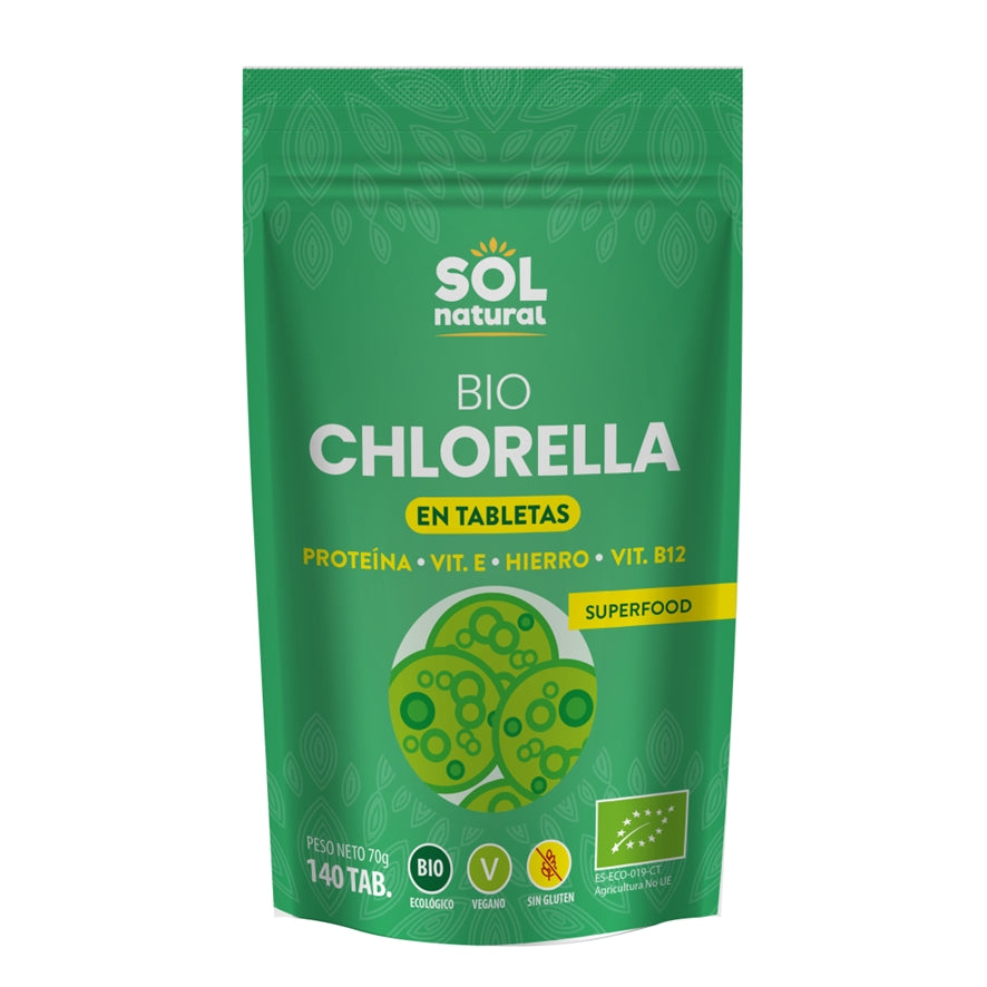 Chlorella Bio 140 Tabletas | Sol Natural - Dietetica Ferrer