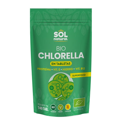 Chlorella Bio 140 Tabletas | Sol Natural - Dietetica Ferrer