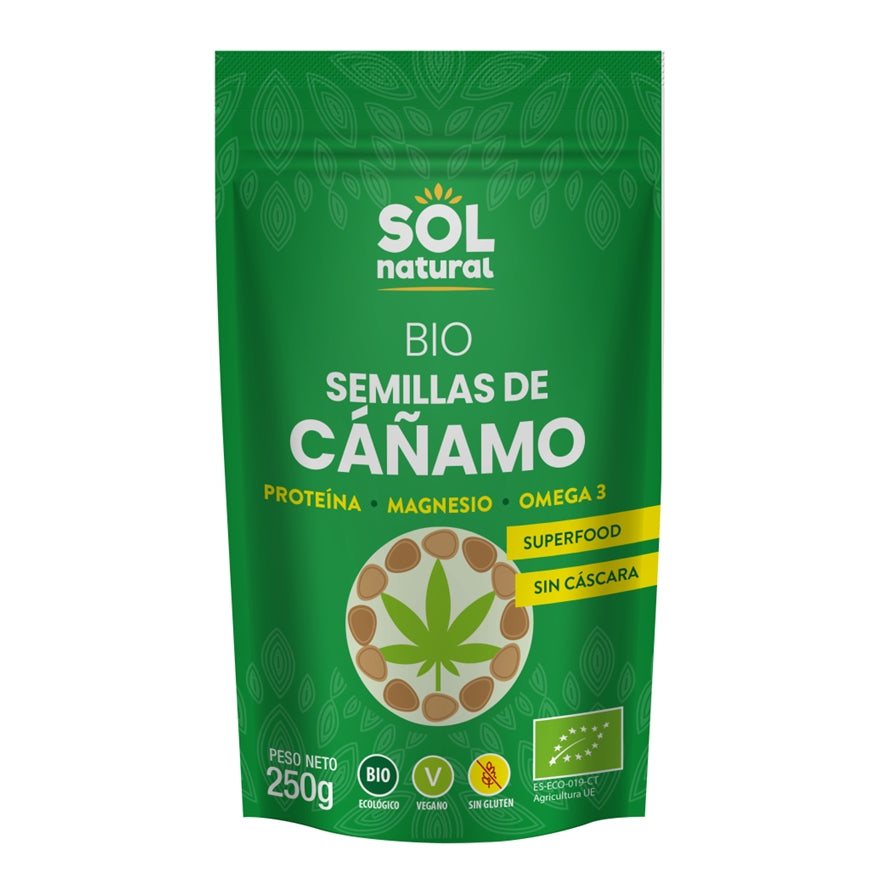Semillas de Cañamo Bio 250 gr | Sol Natural - Dietetica Ferrer
