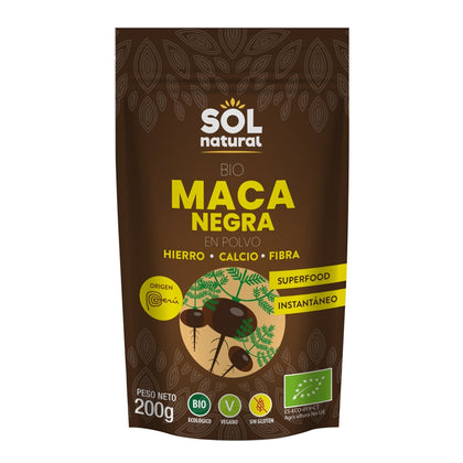 Maca Negra en Polvo Bio 200 gr | Sol Natural - Dietetica Ferrer