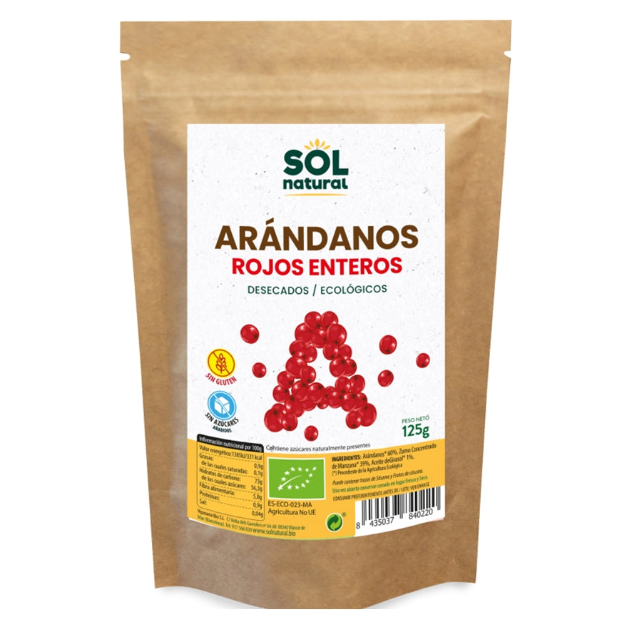 Mirtilos do Canadá Sem Açúcar Bio 125 gr | sol natural